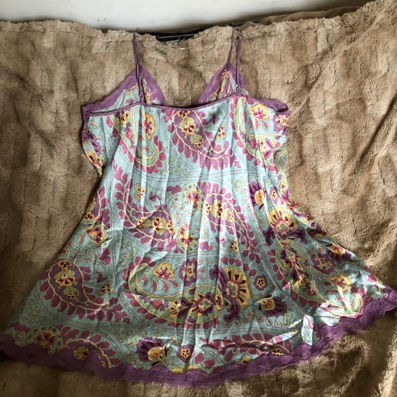 LUXURY NICK&NORA 100%SILK CHEMISE, RARE PLUS SIZEXXL,VHTF, EUC,VIBRANT, ELEGANT - Picture 16 of 16